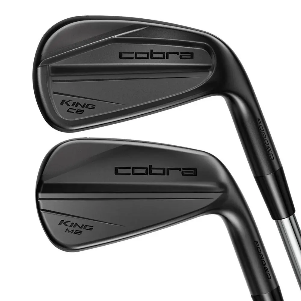 Cobra Men King Cb/mb Black Forged Iron Set - 24 RH 4-PW Steel Stiff