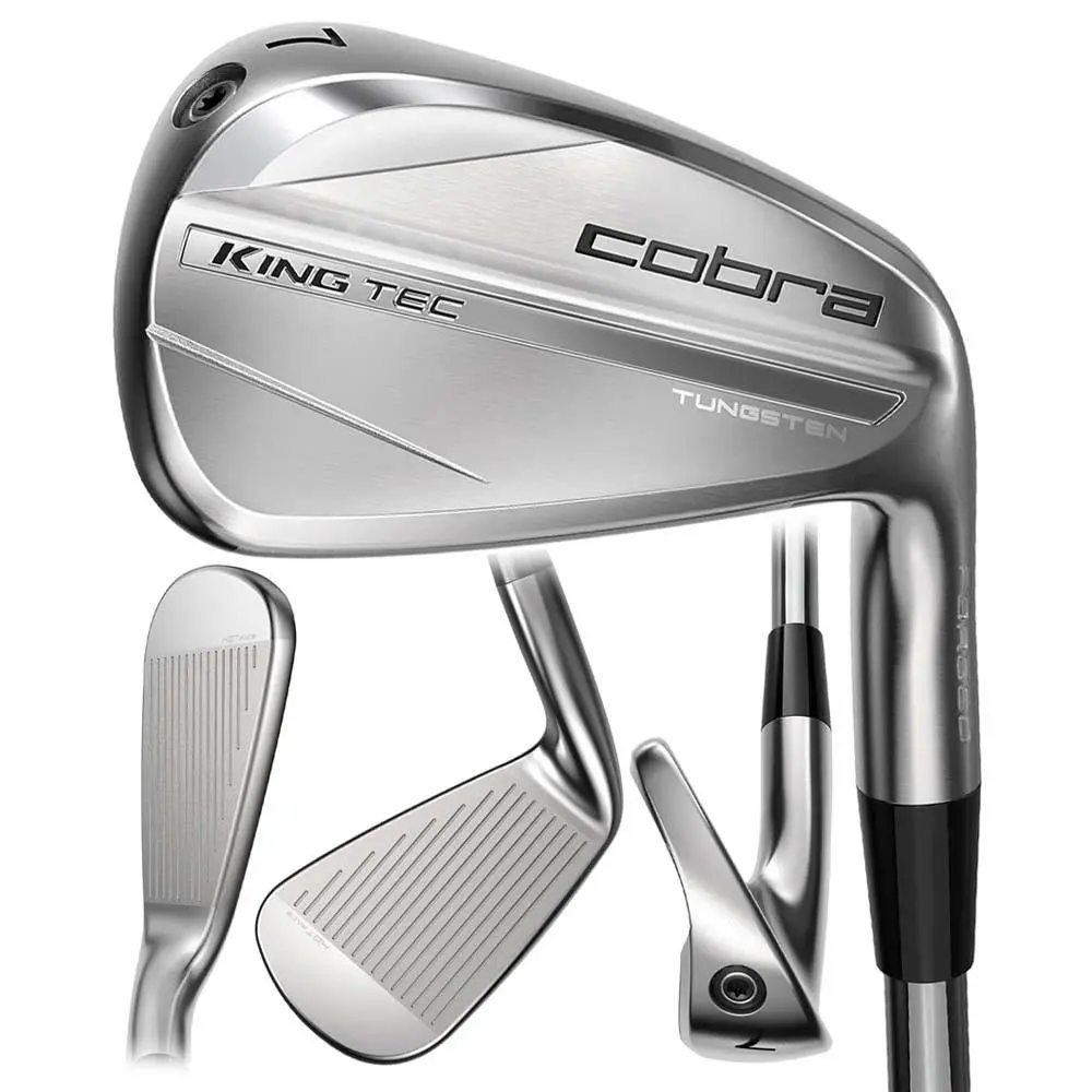Cobra Men King Tec Forged Iron Set - 24 RH 4-PW Steel Stiff - Chrome
