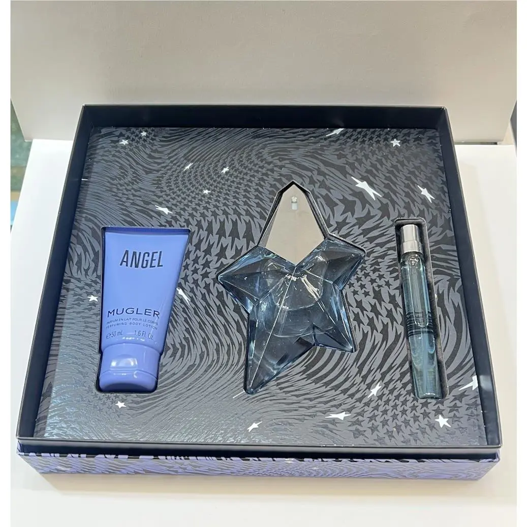 Angel 3pc Gift Set For Women with 1.7oz+10ml Edp Spray+1.7oz Body Lotion by Mugler