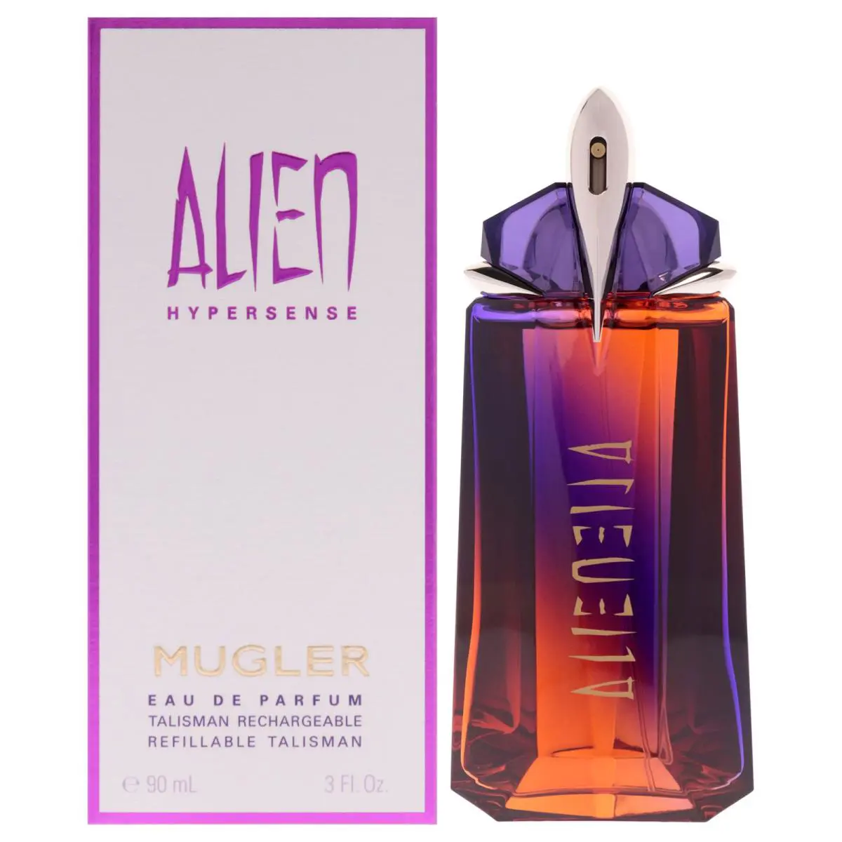 2 Pack Alien Hypersense by Thierry  For Women -3 oz Edp Spray Refillable by Mugler