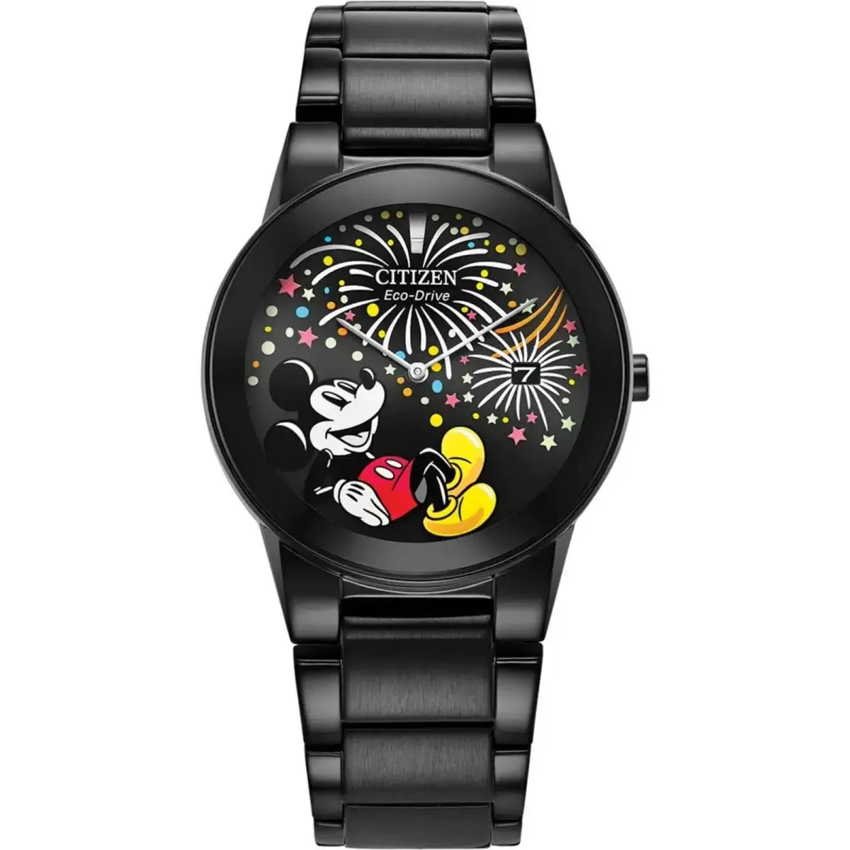 Citizen Unisex Watch Disney Mickey Fiesta Eco-drive Black Bracelet AU1095-57W