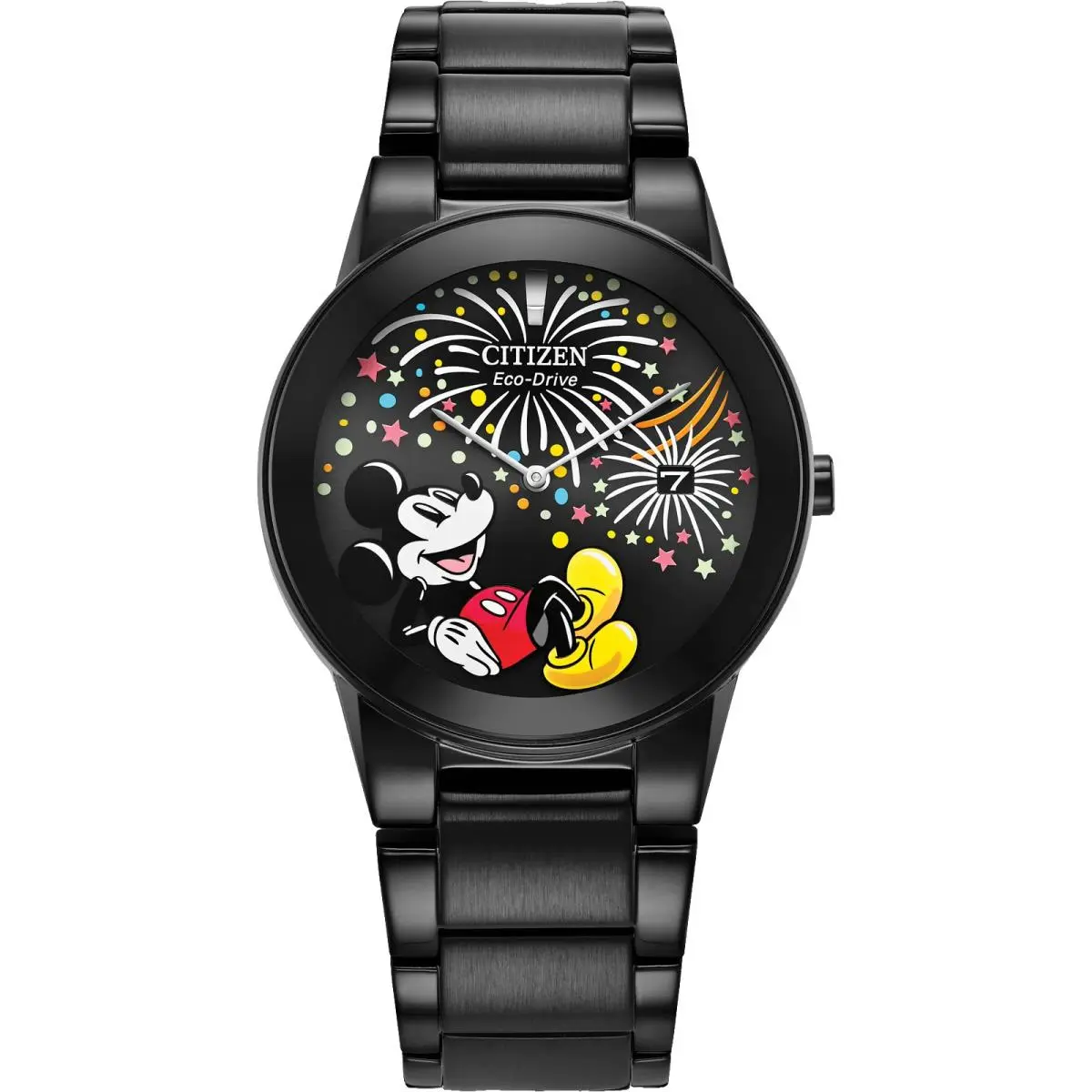 Disney Mickey Fiesta AU1095-57W Black Dial Bracelet 40MM Mens Watch by Citizen
