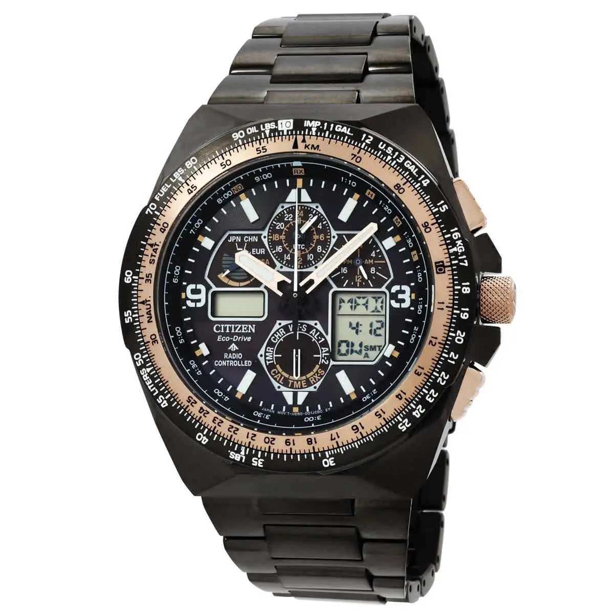 Citizen Promaster Skyhawk A-t Analog-digital Black Dial Men`s Watch JY8146-54E - Black, Dial: Black, Band: Grey