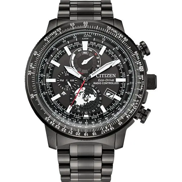 Citizen Promaster Geo Trekker Sapphire Crystal World Time Watch BY3005-56G