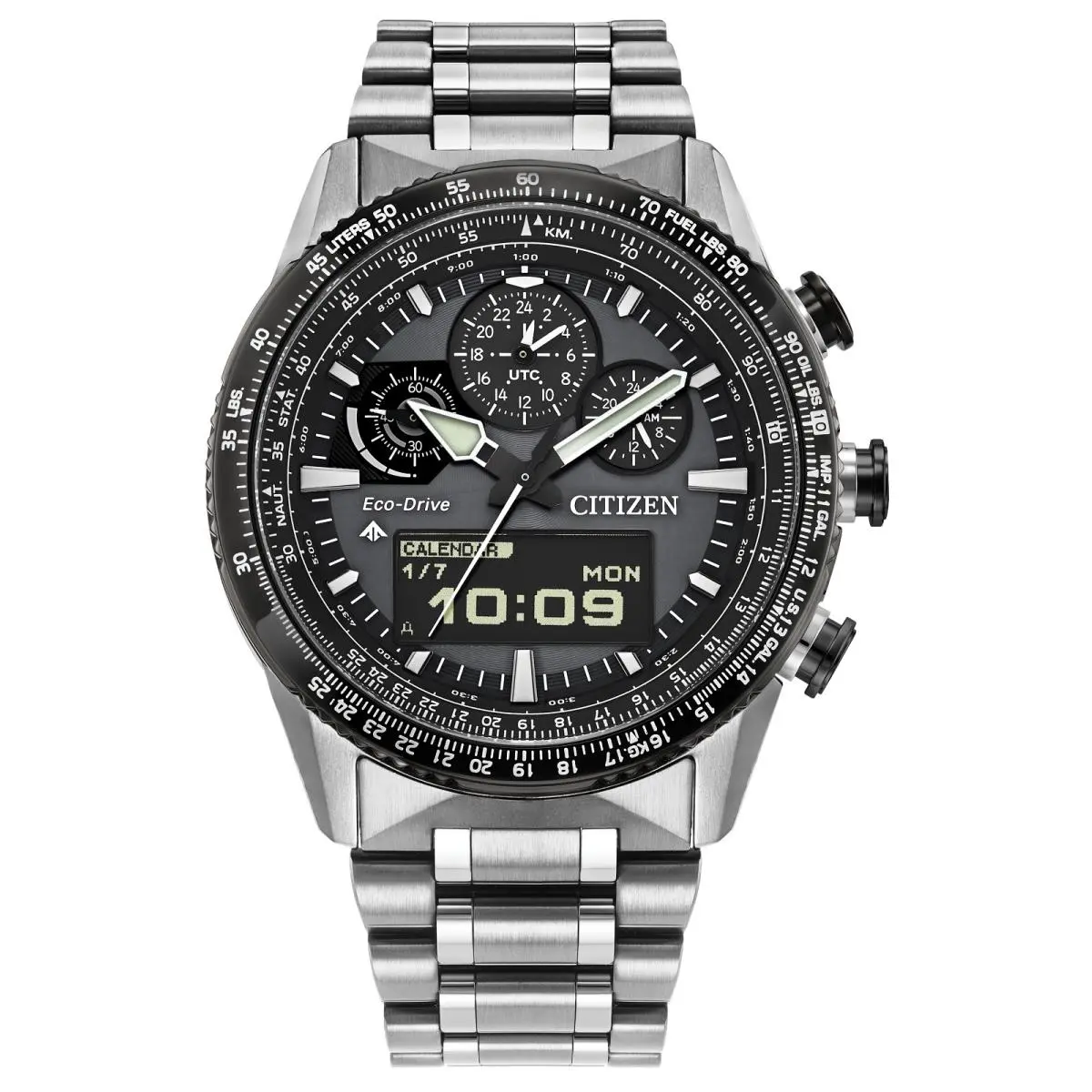 Promaster Skyhawk U830 Eco-drive Gray Dial Mens Watch JV2006-55H by Citizen
