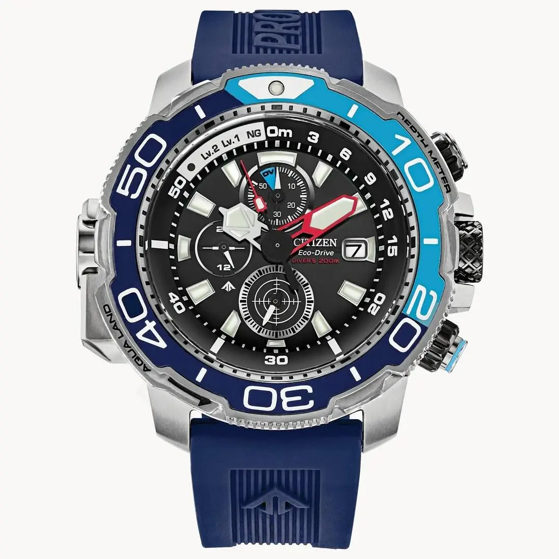 Promaster Aqualand BJ2169-88E Men`s Dive Chronograph Black Dial 200M by Citizen