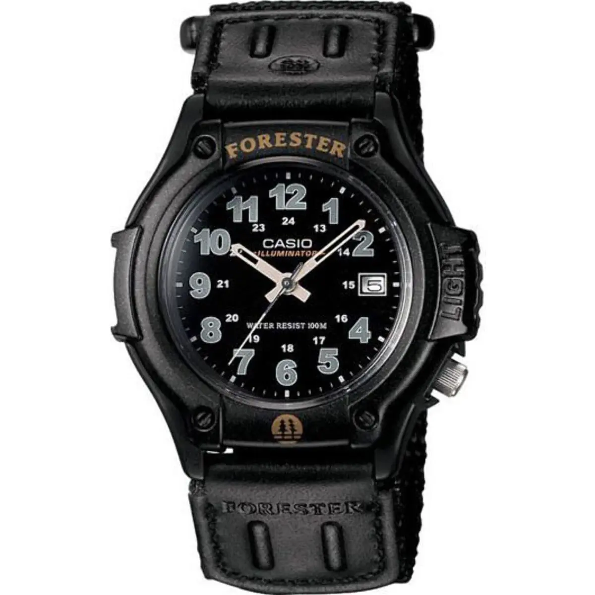 Casio FT500WC-1BV Men`s Classic Leather/ Cloth Forester Watch