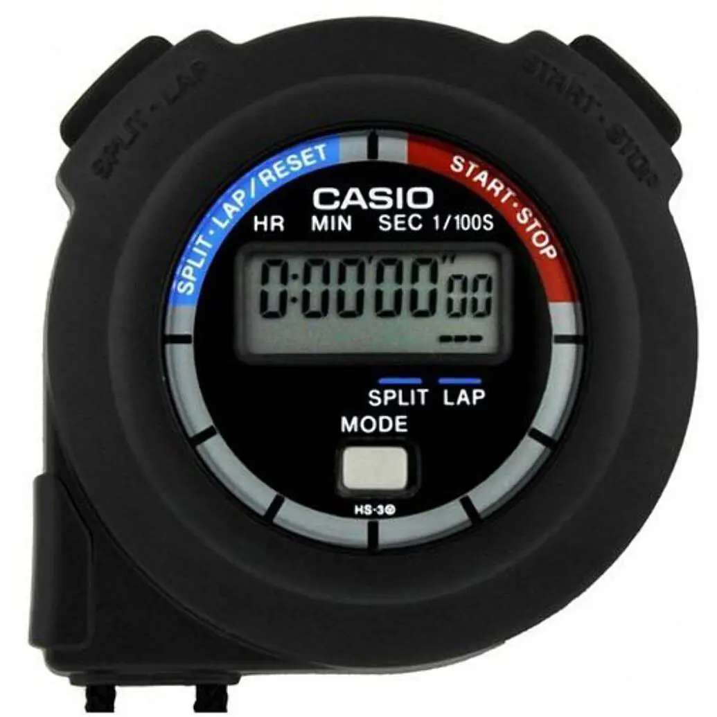 Casio HS3V-1R Men`s Handheld Black Resin Stopwatch