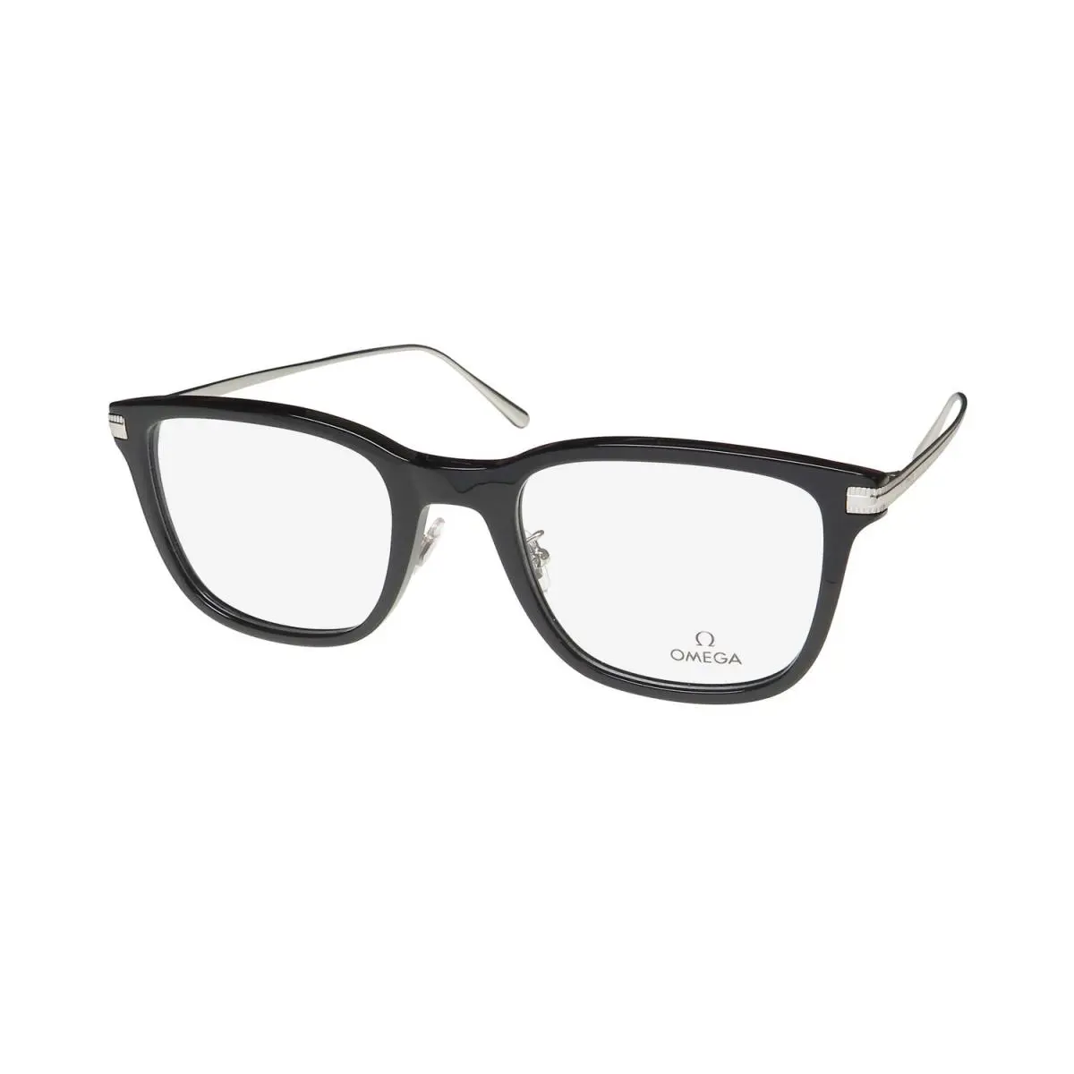 5005-H Glasses 54-22-145 Black Square Full-rim 01A Italy Womens by Omega