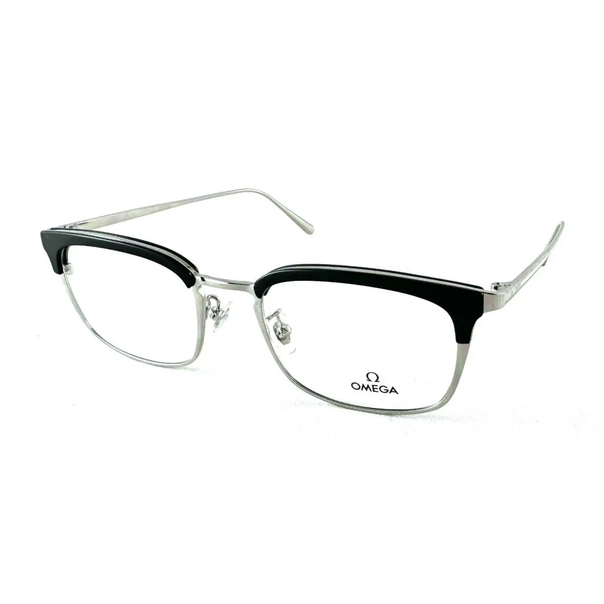 OM 5010-H 01A Black/silver Eyewear Frame Eyeglass 51-20-145 by Omega