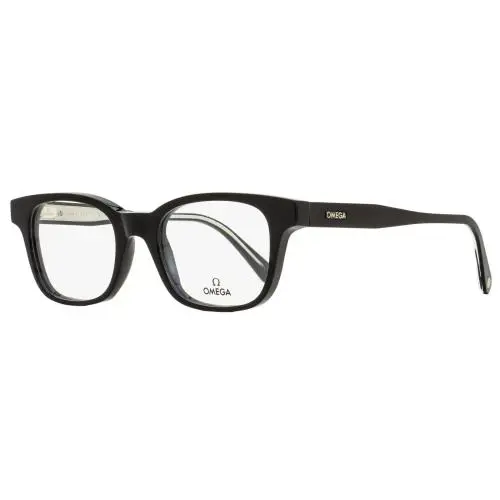 Omega Rectangular Eyeglasses OM5004H 001 Black/crystal 52mm 5004