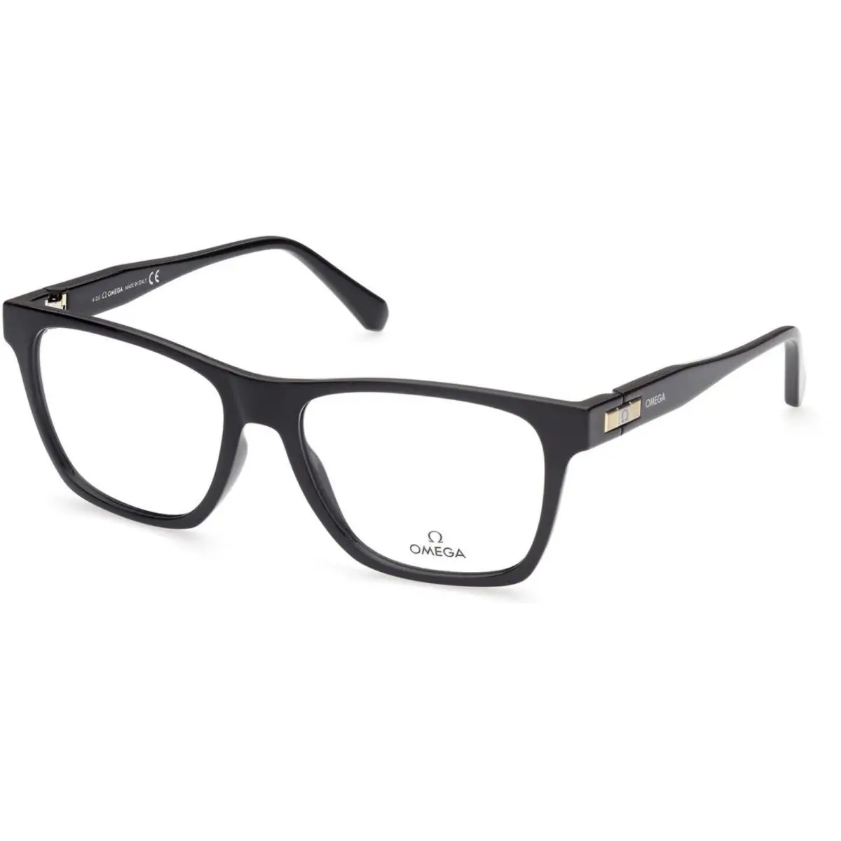 Eyeglasses OM 5020 001 56-17 140 Black XL Frames Gold Silver Hinges by Omega