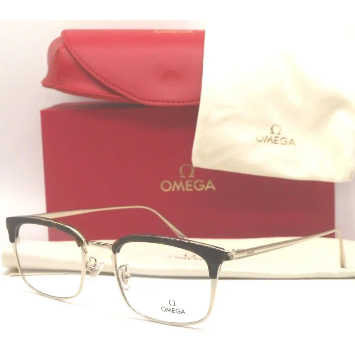 Omega OM 5010-H 052 Havana ON Pail Gold Eyeglasses Frame 51-20