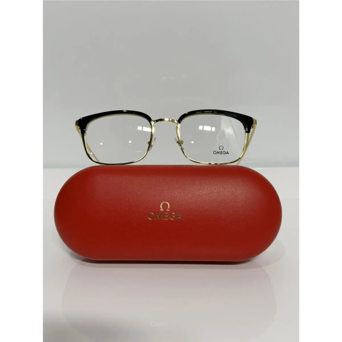 Omega OM 5017 005 Gold Plated Metal Unisex Eyeglasses 53mm