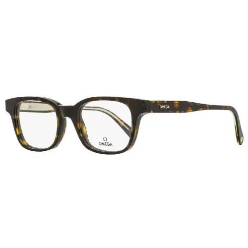 Rectangular Eyeglasses OM5004H 052 Dark Havana/crystal 52mm 5004 by Omega