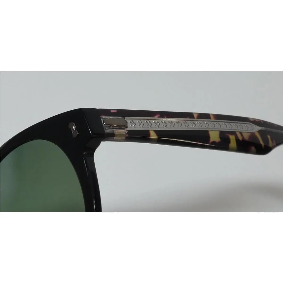 John Varvatos sunglasses - V542 - Black / Tortoise / Silver, Frame: Black, Lens: Blue