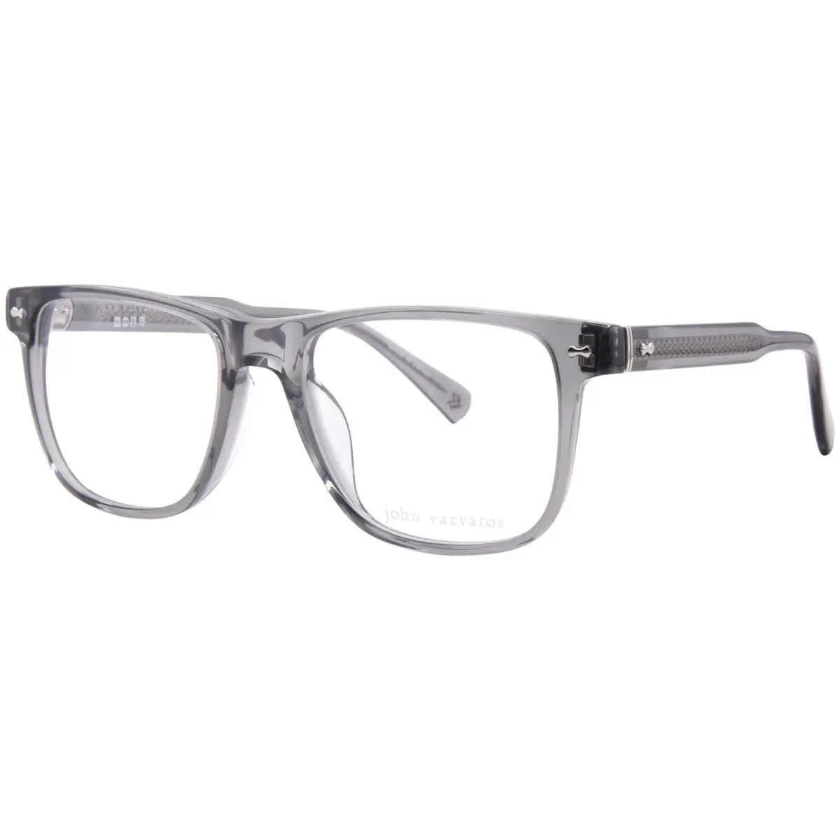 John Varvatos VJV438 804P Eyeglasses Men`s Transparent Sage Full Rim 54mm