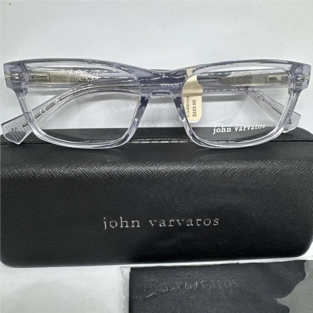 John Varvatos V430 Grey Crystal Frame 53mm-17mm-145mm