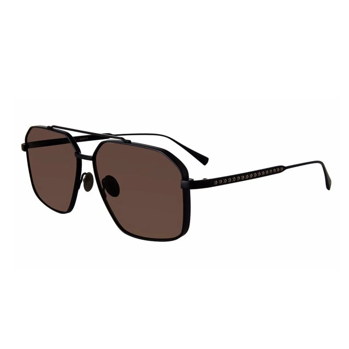 John Varvatos Sunglasses SJV563 58-14 145 Matte Black Frames w/ Brown Lenses