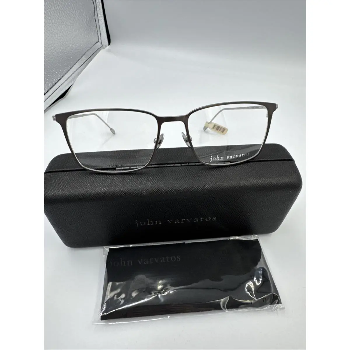 John Varvatos Eyeglasses JV171 Silver Frame 54mm 17mm 145mm Rectangle