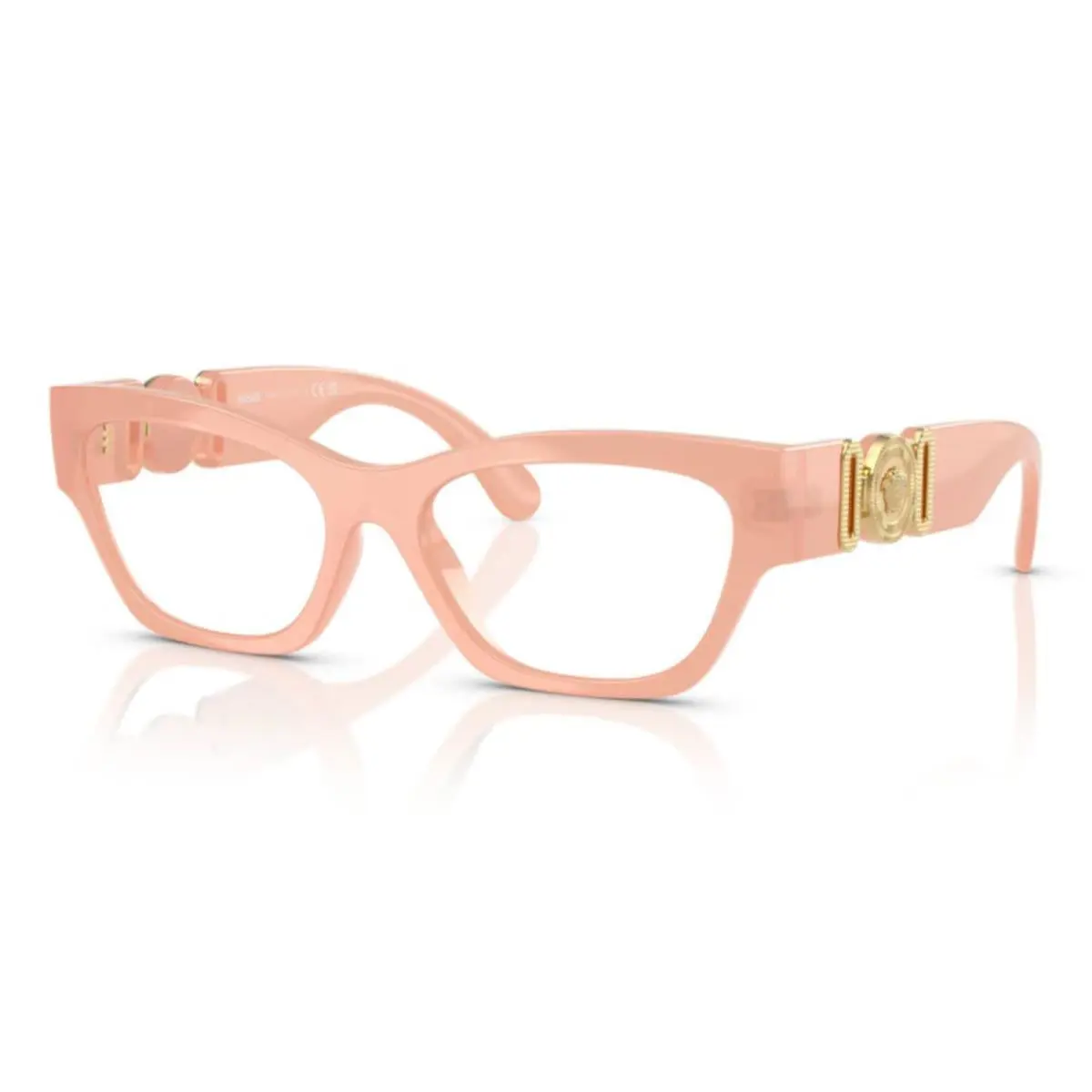 Versace Reading Glasses Mod. 3367-U 5392 52-17 140 Pink Opal Gold Frames Readers