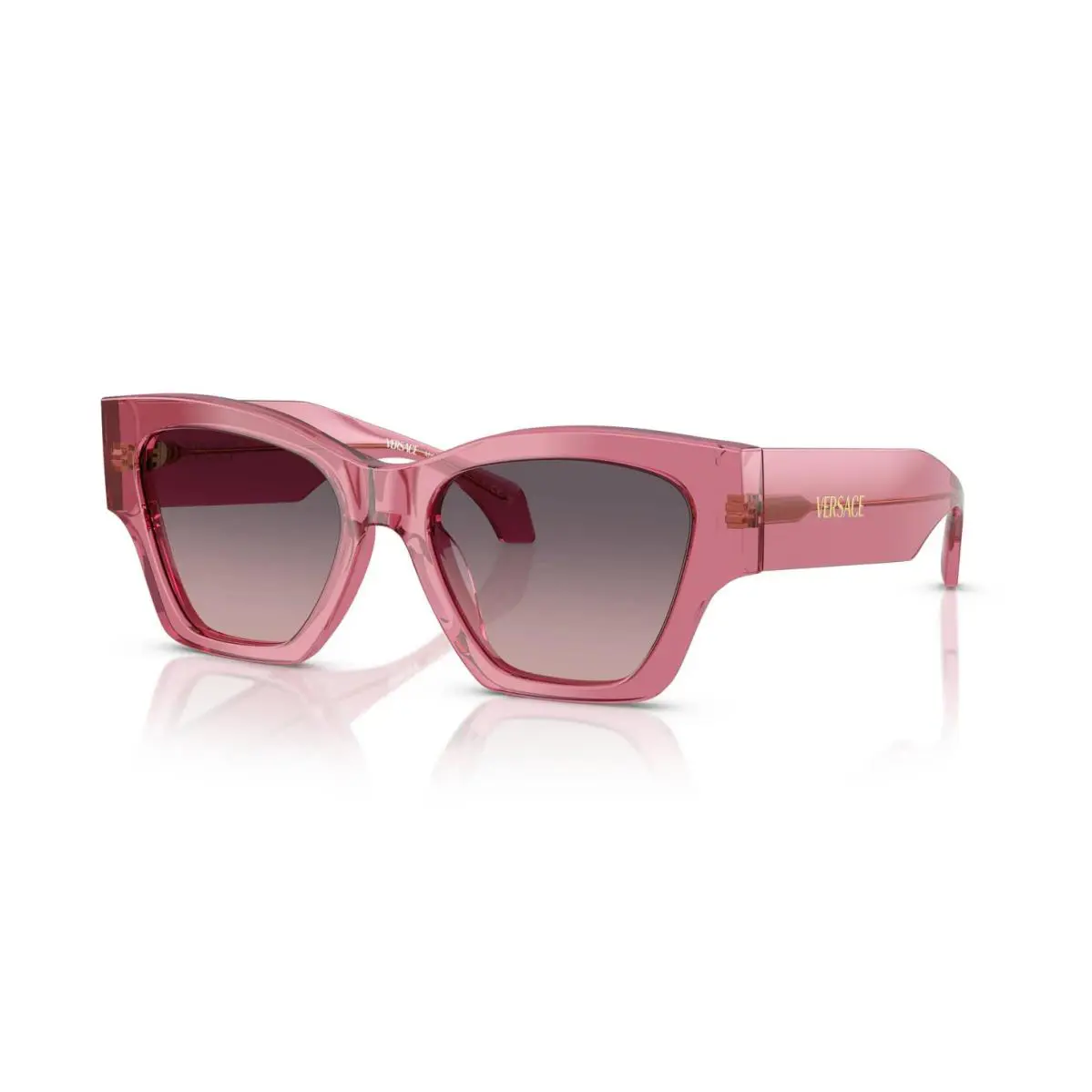 Versace VE 4492U Transparent Pink/pink Gradient Grey 551646 Sunglasses