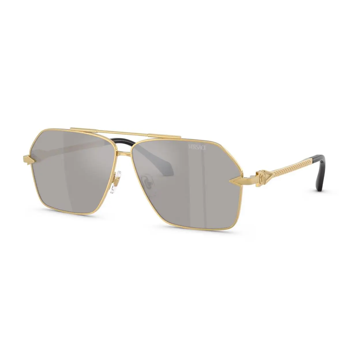 Versace VE2284 10026G Sunglasses 63mm Gold / Light Grey Mirror Silver Lens