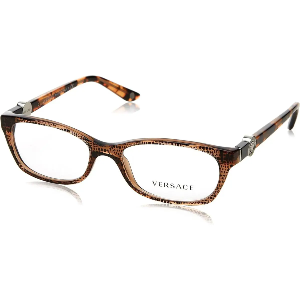 Versace Eyeglasses VE3164 991 53mm Lizard Brown / Demo Lens