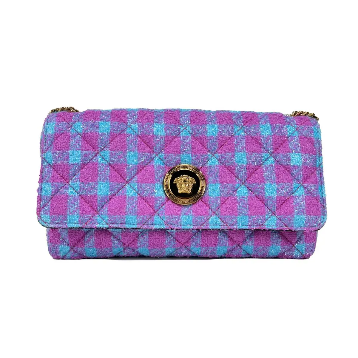 Versace Wool Lurex Medium Shoulder Crossbody Bag