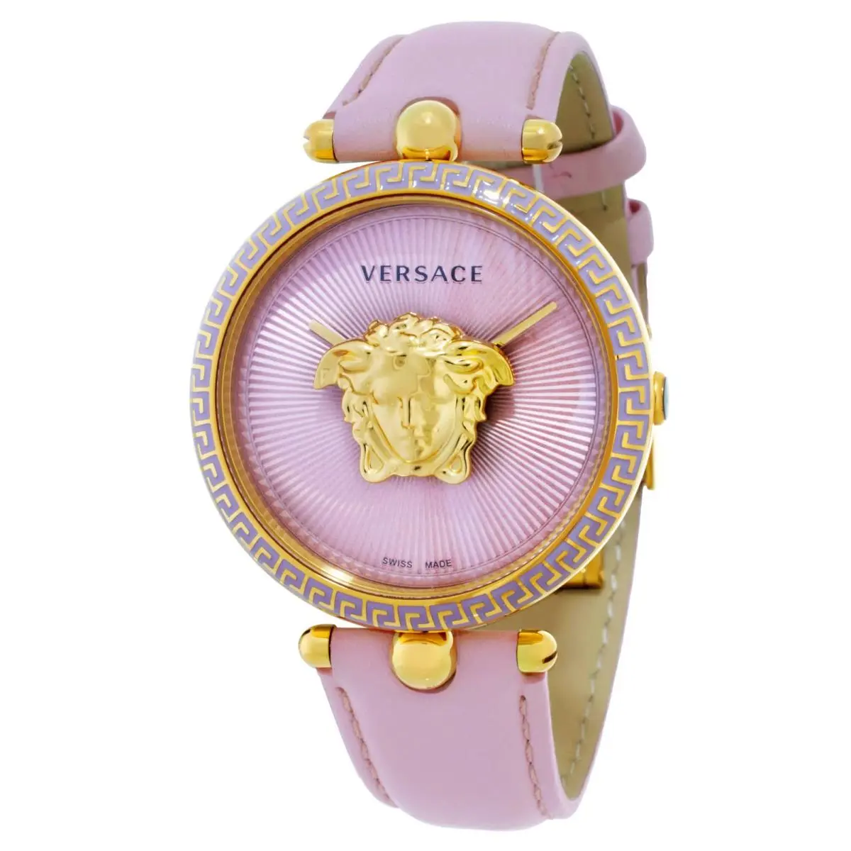 Versace Palazzo Empire Quartz Pink Dial Watch VCO030017 - Dial: Pink, Band: Pink, Bezel: Gold-tone