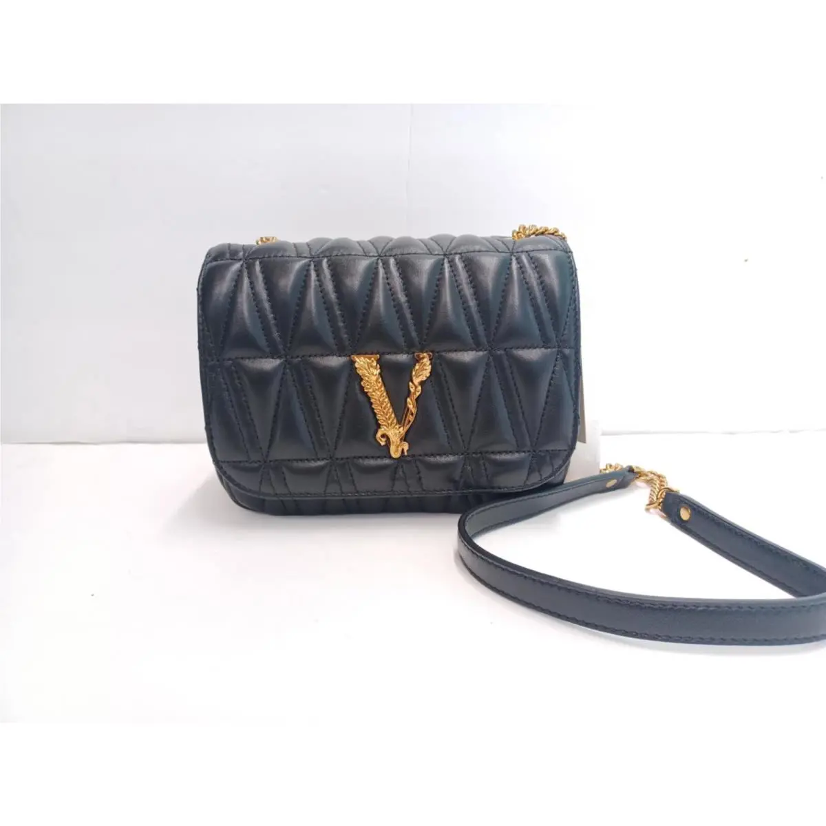 Versace Black Leather Handbag