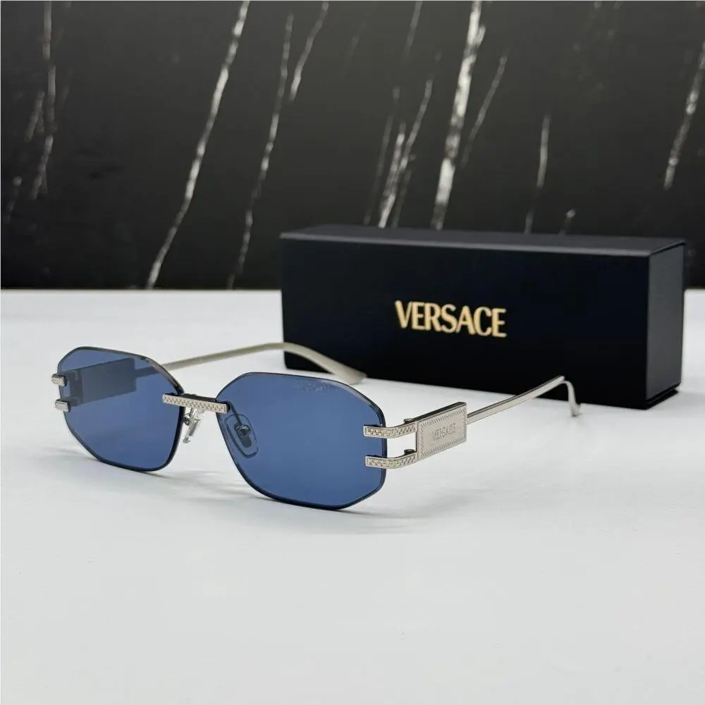 VE2274 1000/80 Versace Silver Blue Women Versace Mod 2274 100080 Sunglasses