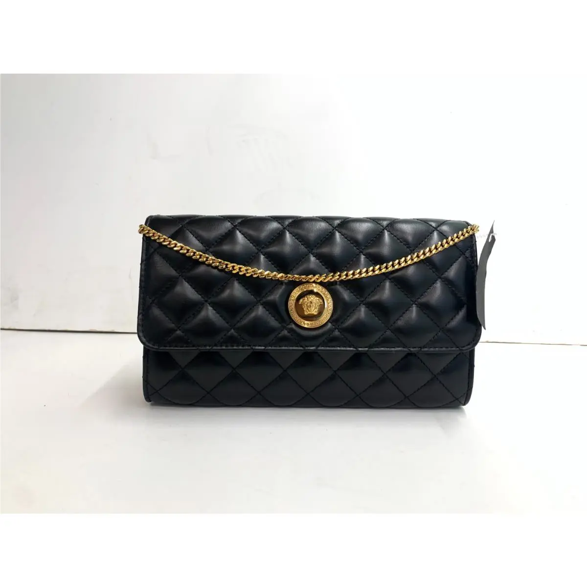 Versace Shoulder Bag Evening Quilted Lamb + Lamb Leather DBSI159S 1A03912 1B00V