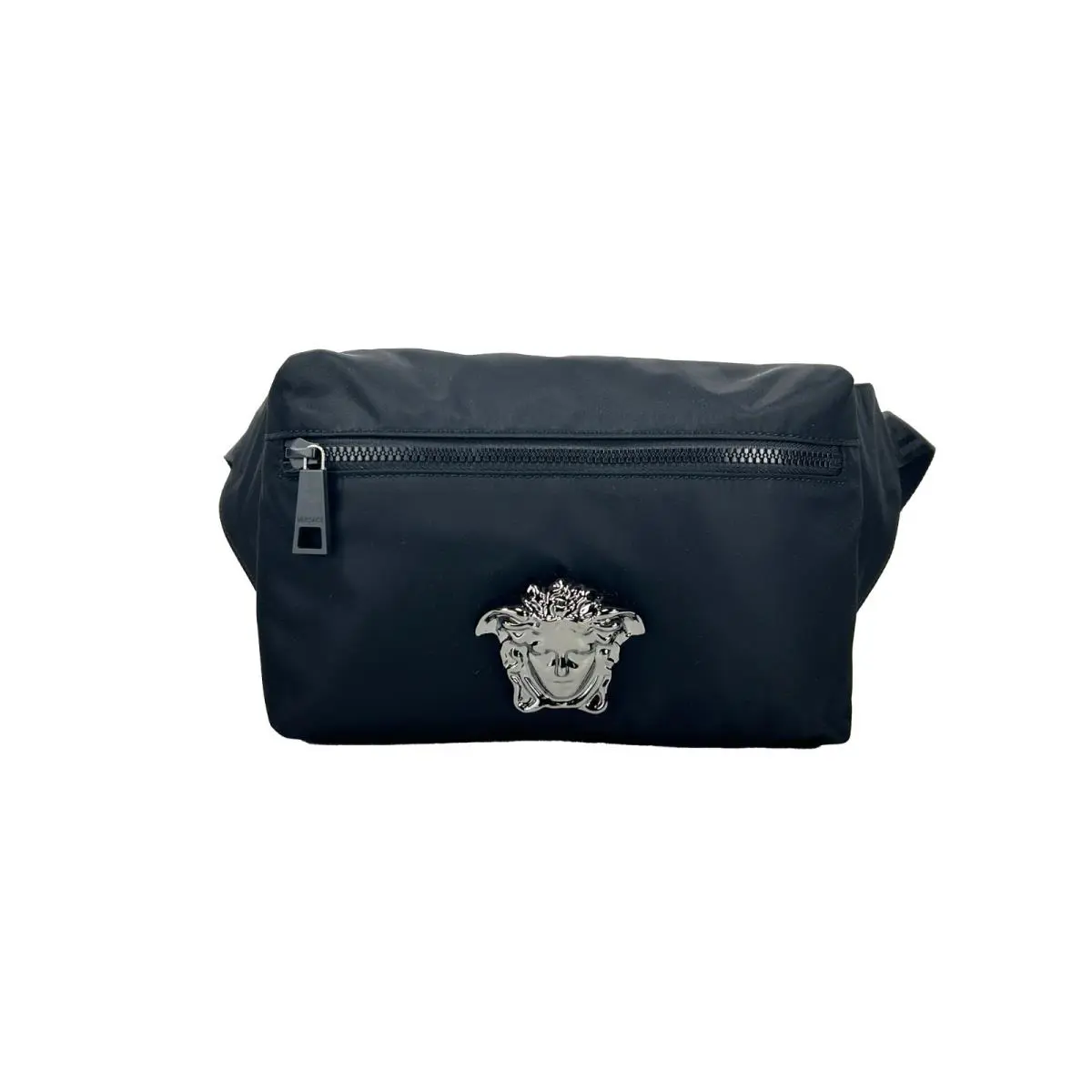 Versace Medusa Black Nylon Belt Bag Waist Fanny Pack Purse