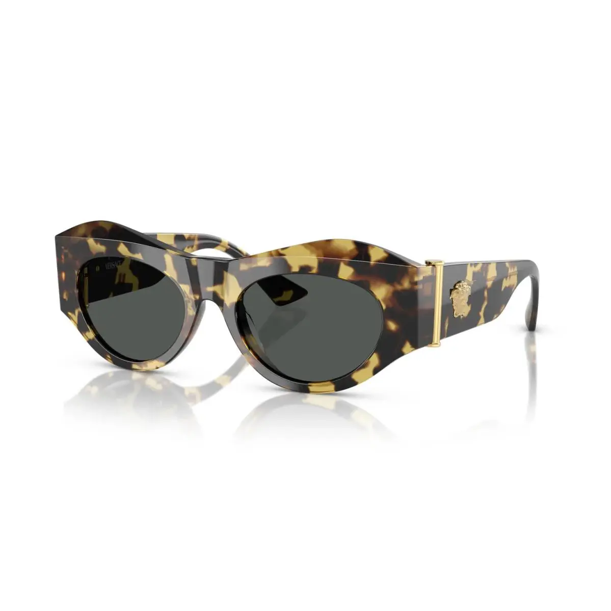 Versace VE 4477U Brown Yellow Havana/dark Grey 777/87 Sunglasses