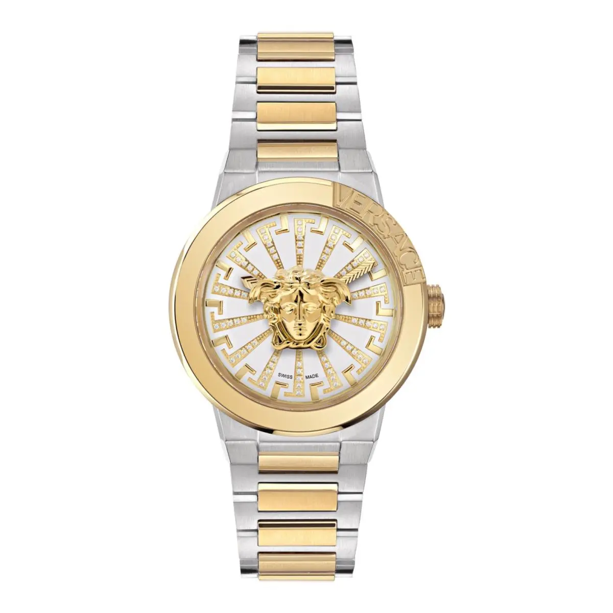 Womens Two Tone 38mm Bracelet Fashion Watch by Versace