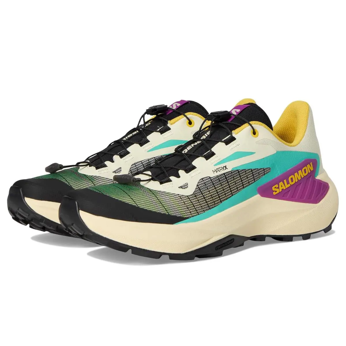 Salomon shoes - Transparent Yellow/Black/Willowherb 20