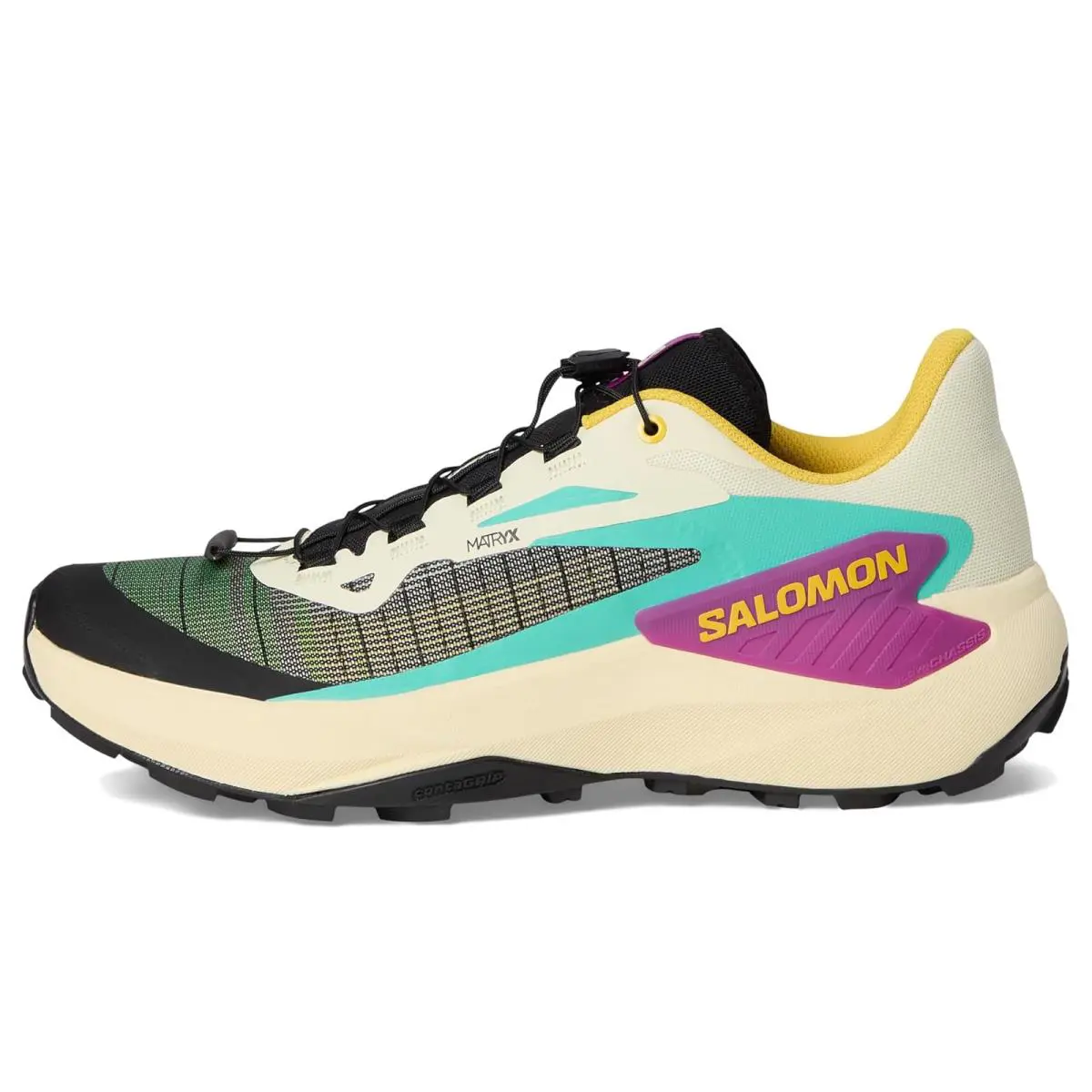 Salomon shoes - Transparent Yellow/Black/Willowherb 23