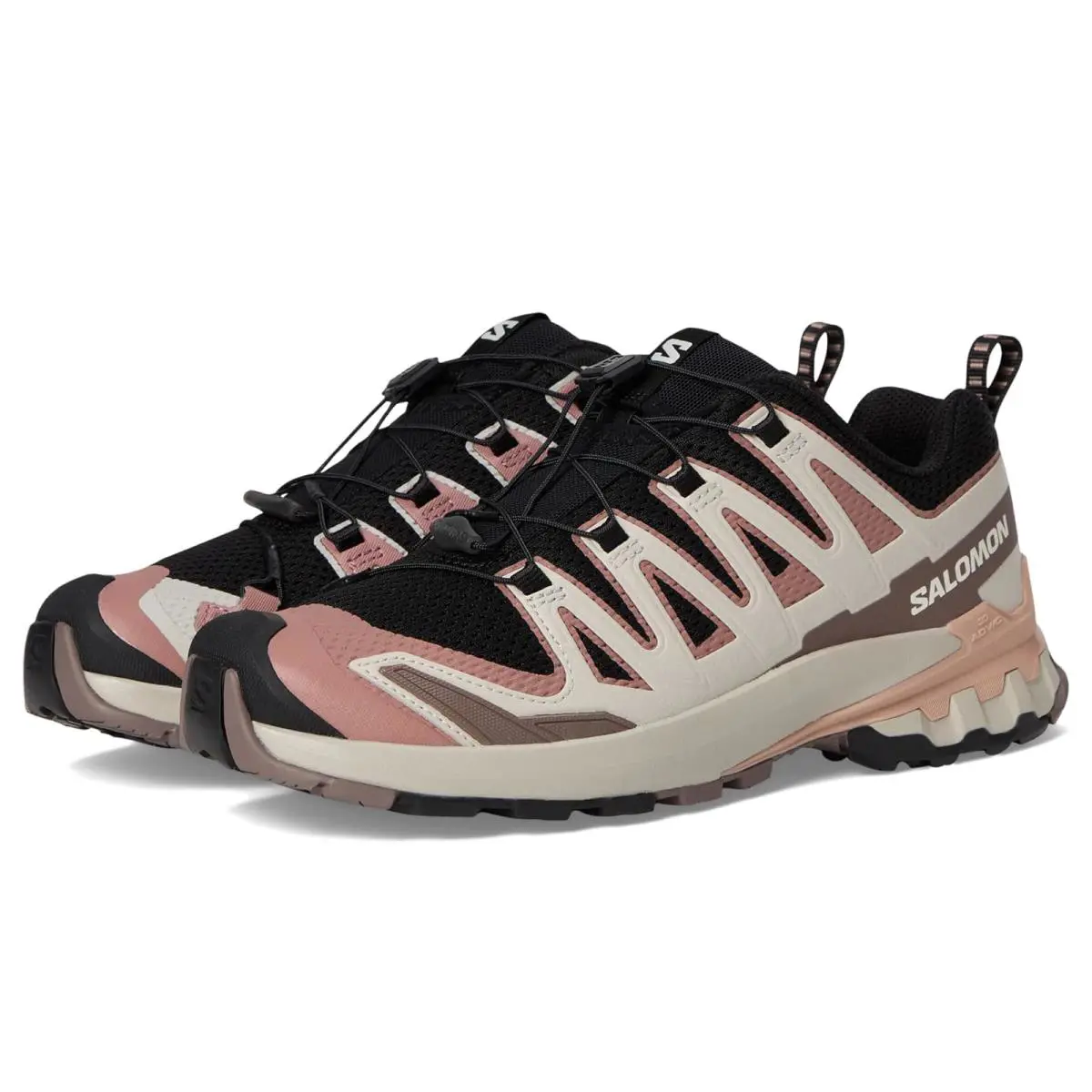 Woman`s Sneakers Athletic Shoes Salomon XA Pro 3D - Black/Burlwood/Mahogany Rose