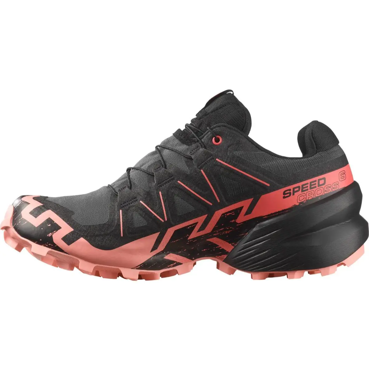 Salomon shoes - Salomon Speedcross 6 - Speedcross - L47880400 - Nine Iron / Black / Flamingo Pink 2