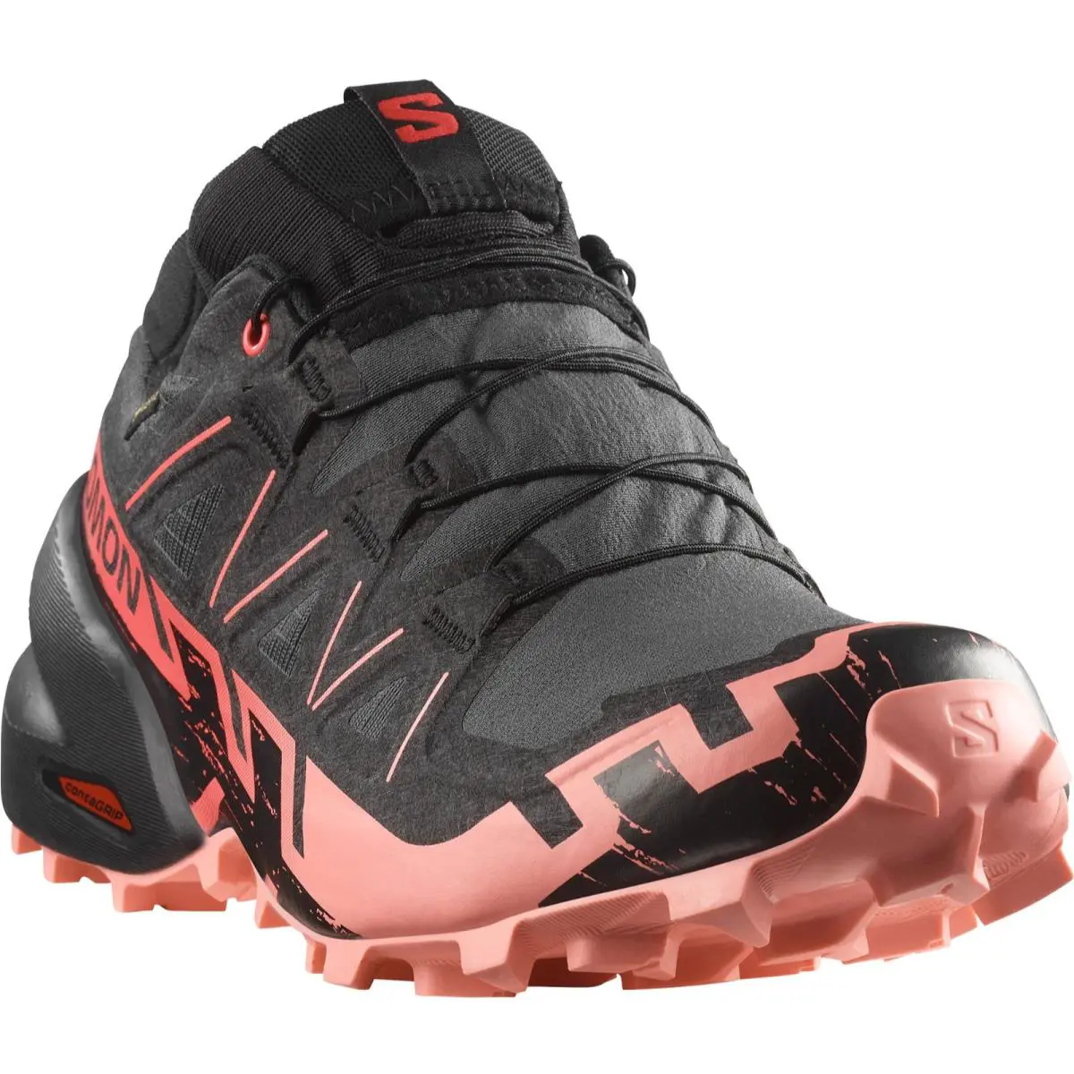 Salomon shoes - Salomon Speedcross 6 - Speedcross - L47880400 - Nine Iron / Black / Flamingo Pink 4