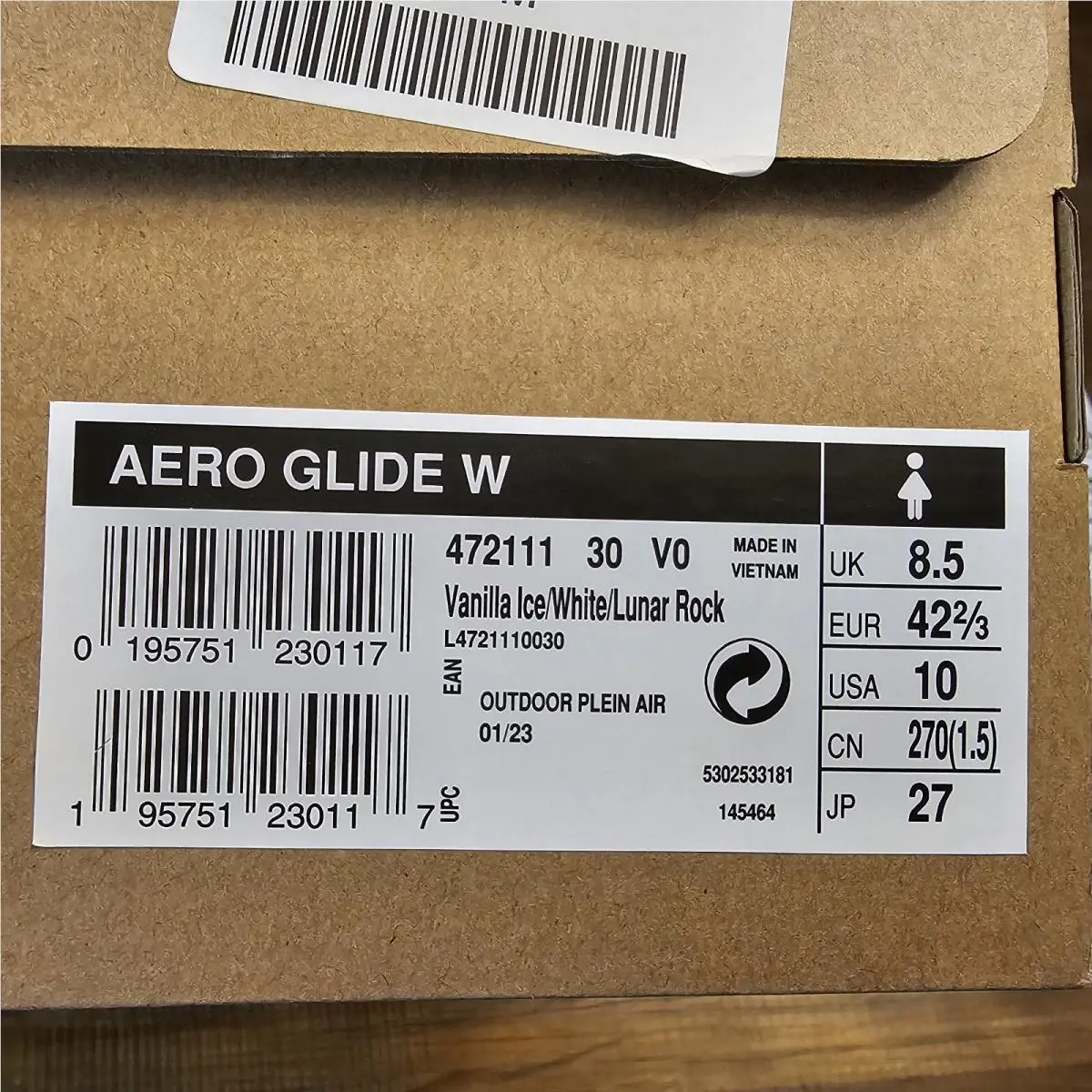 Salomon shoes - Salomon Aero Glide - Aero Glide - Vanilla/White/Lunar Rock 5