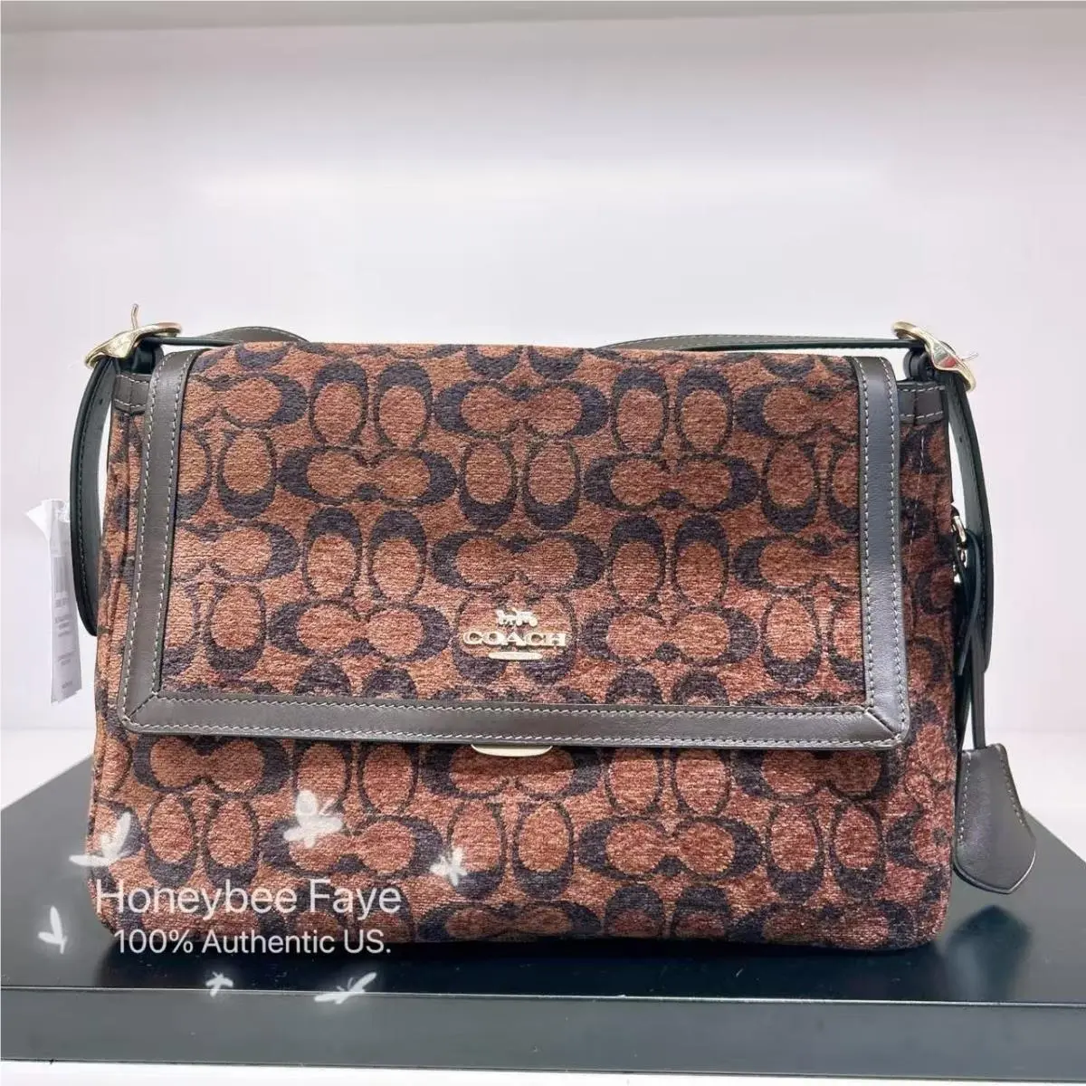 Coach Etta Flap Shoulder Bag CCE58/CCE57/CCE56 No Crossbody Strap