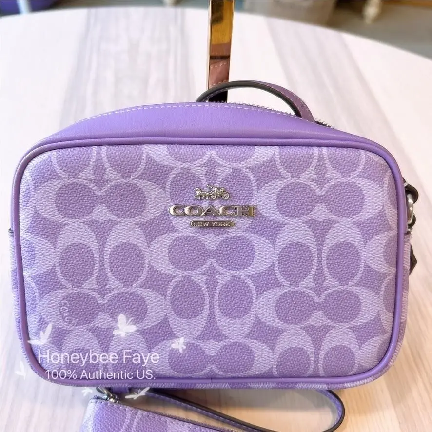 Coach Mini Jamie Camera Bag/ Corner Zip Wristlet In Signature Canvas CY752