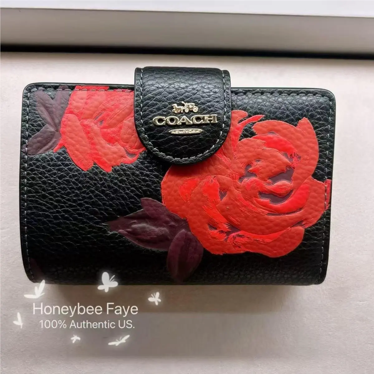 Coach Medium Corner Zip Wallet CBO41/CCL69/CCL63/CW786 with Floral