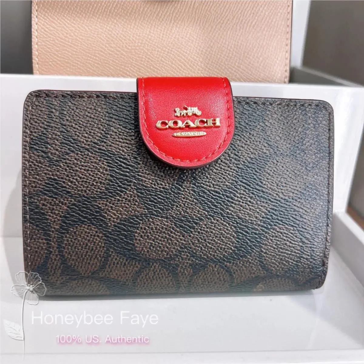 Coach Medium Corner Zip Wallet In Signature Canvas CW786