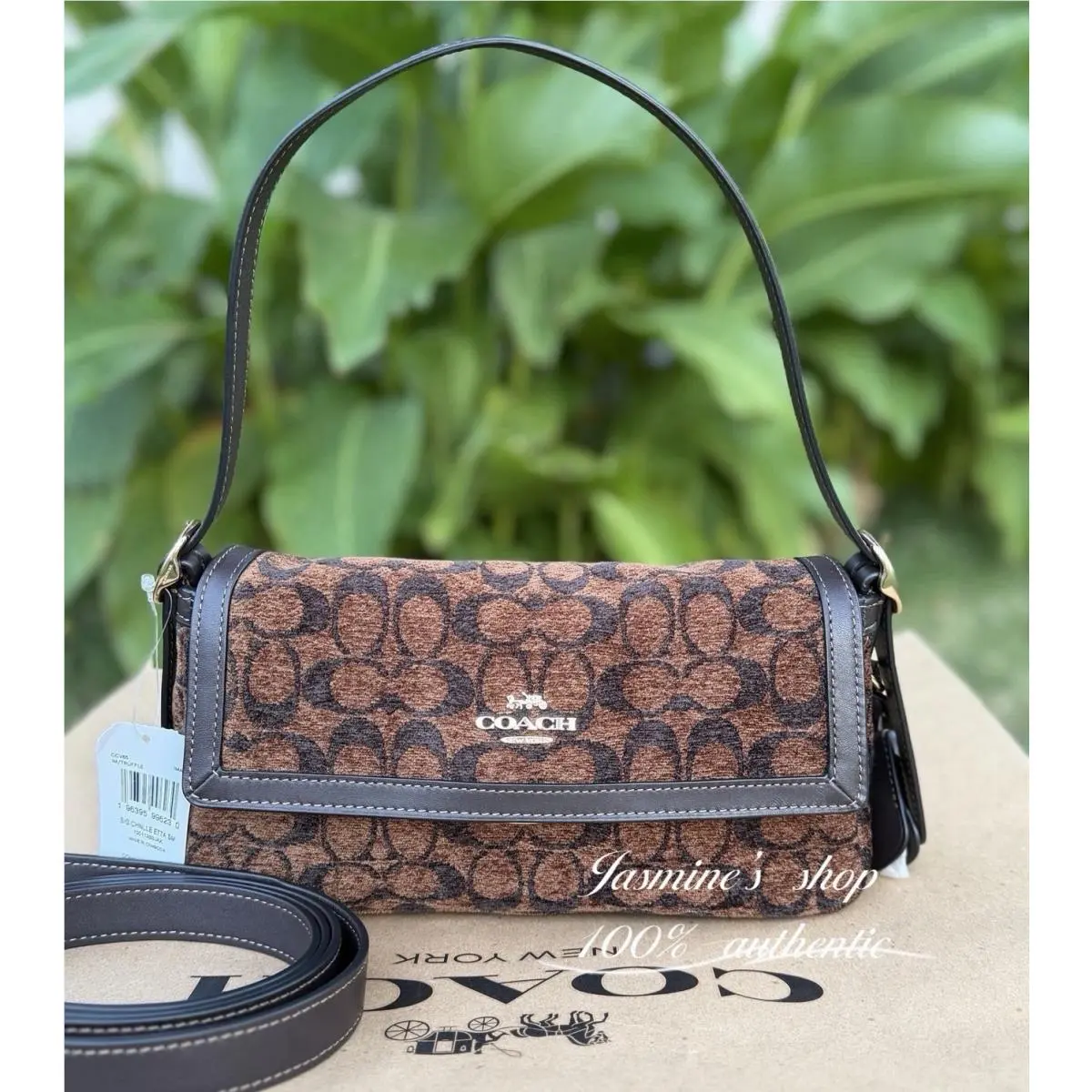 Outlet Etta Small Flap Shoulder Bag in Signature Chenille CCV65 by Coach