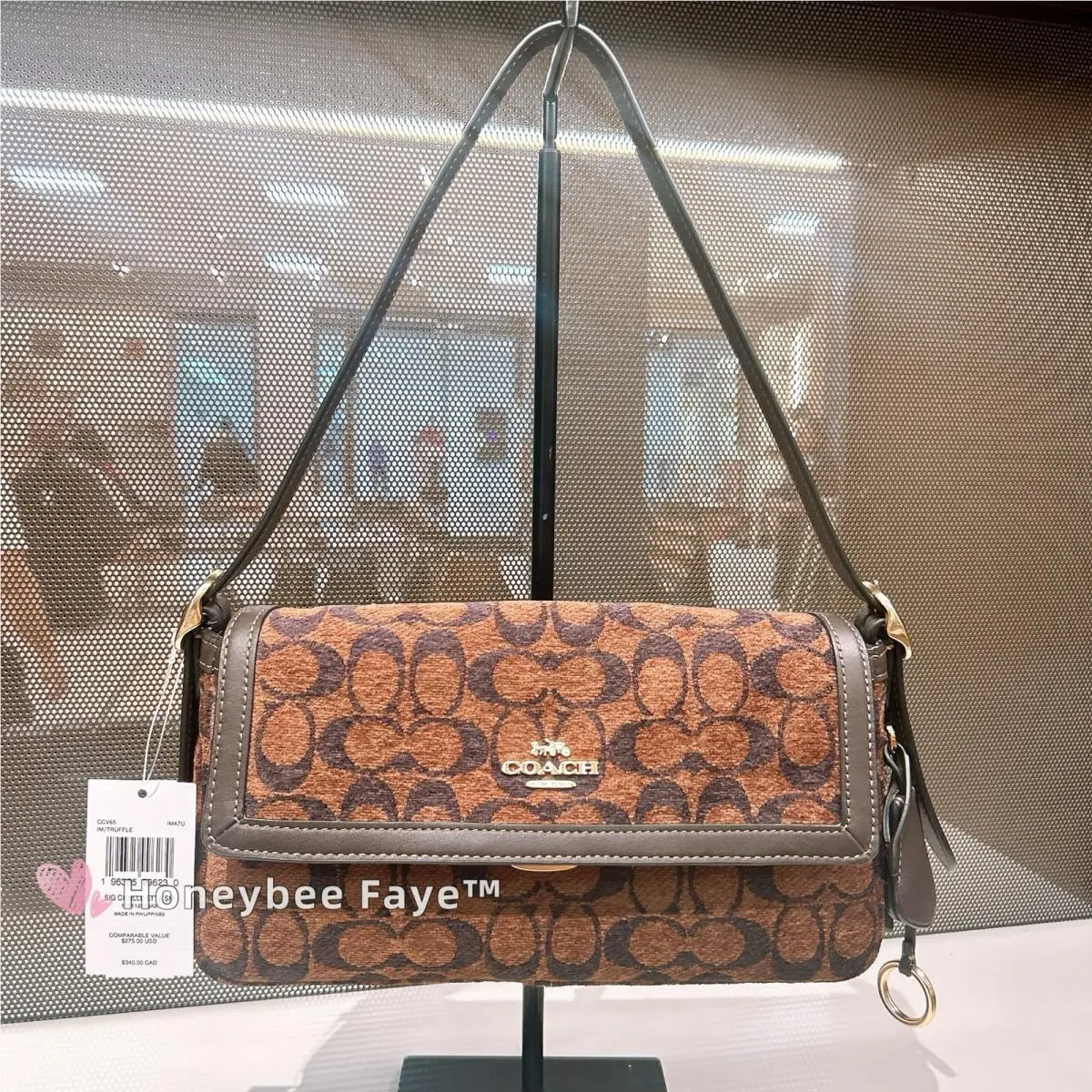 Coach Etta Small Flap Shoulder Bag in Signature Chenille