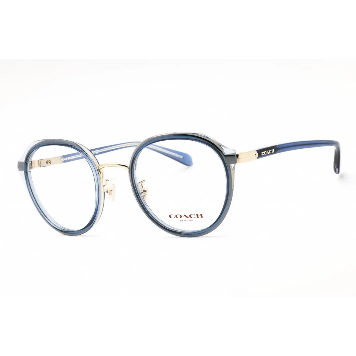 Coach HC5162 9435 Eyeglasses Transparent Blue Light Gold Frame 50mm