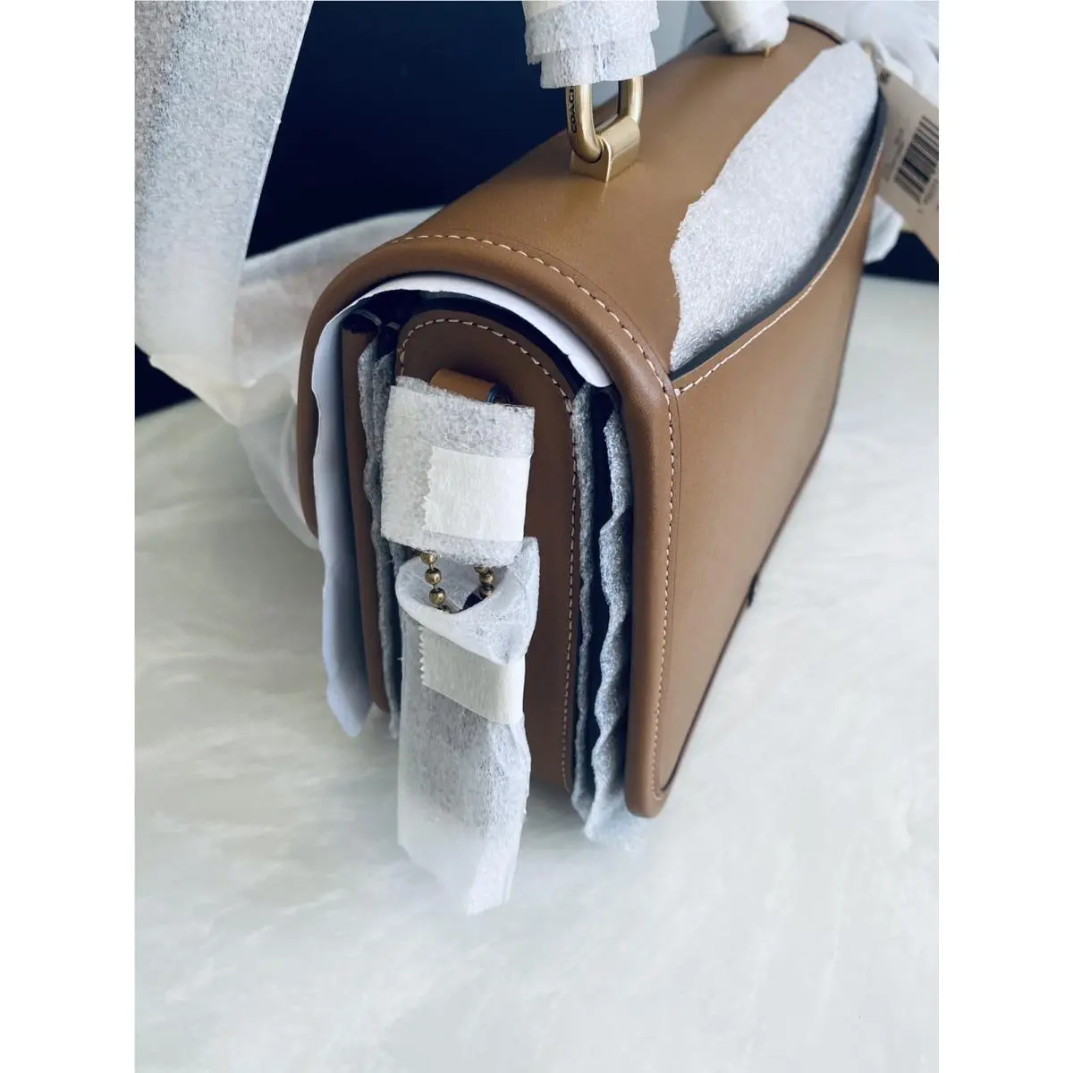 Coach X Tom Wesselmann Rogue Top Handle - Women's Designer Purses - B4/light Camel